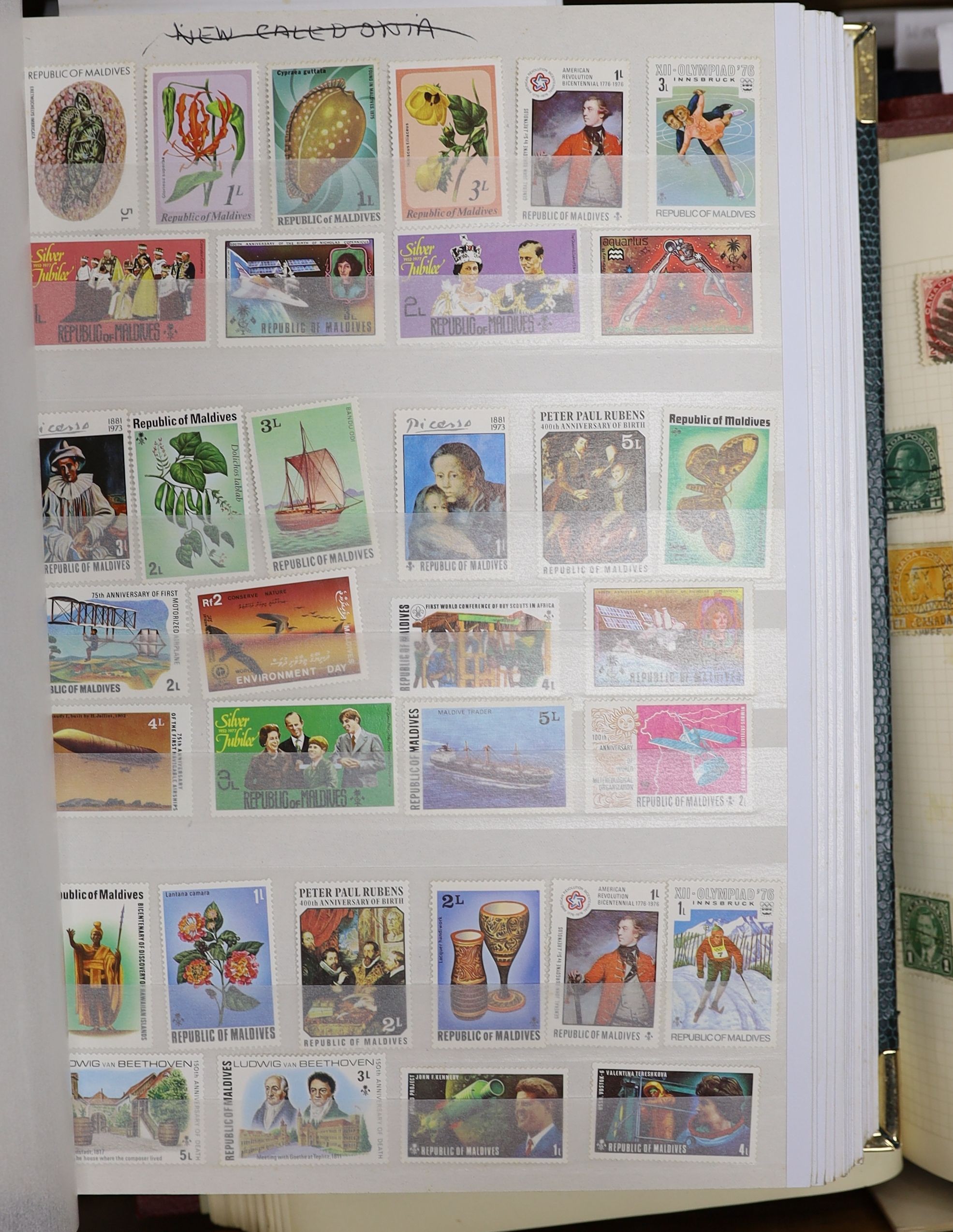 Miscellaneous stamps, British Commonwealth and World, 7 albums